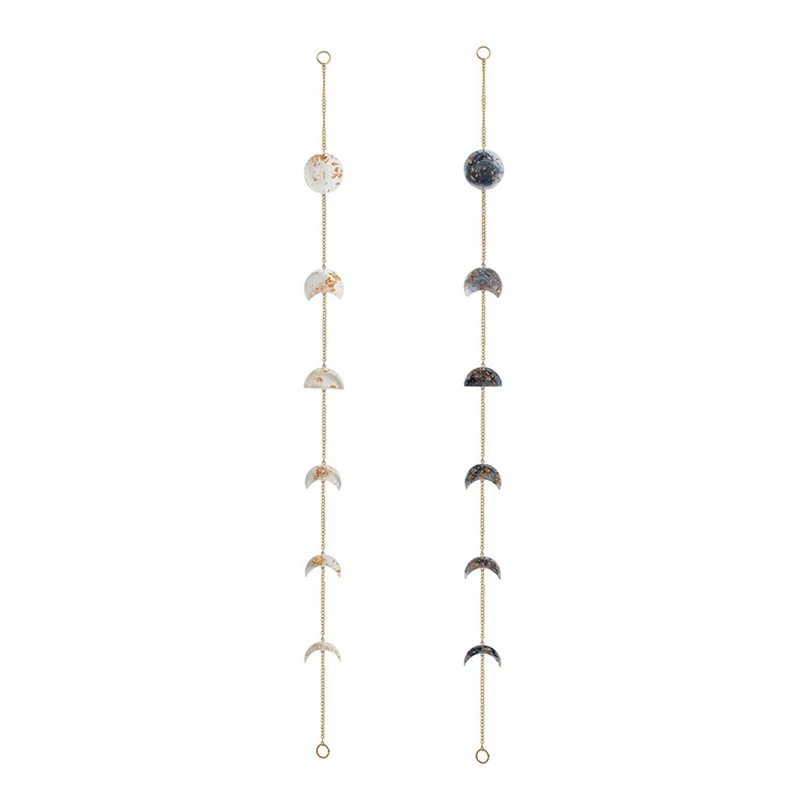 

Nordic Star Moon Wall Hanging Moon Resin Chian Home Decor Boho Room Decoration Wall Hang Art For Bedroom Living Room