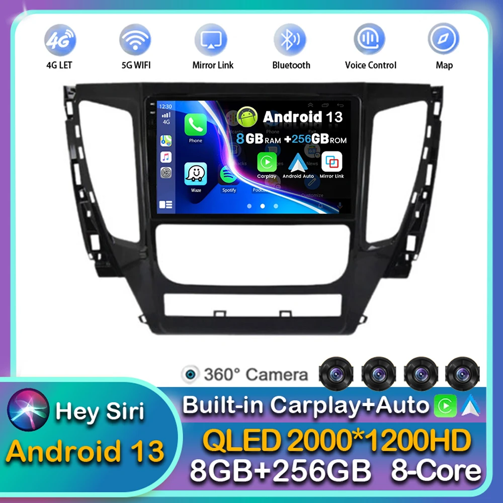 

Android 13 Carplay Auto WIFI+4G Car Radio For Mitsubishi Pajero Sport 3 2016 - 2018 Multimedia GPS Player Stereo 2din Head Unit