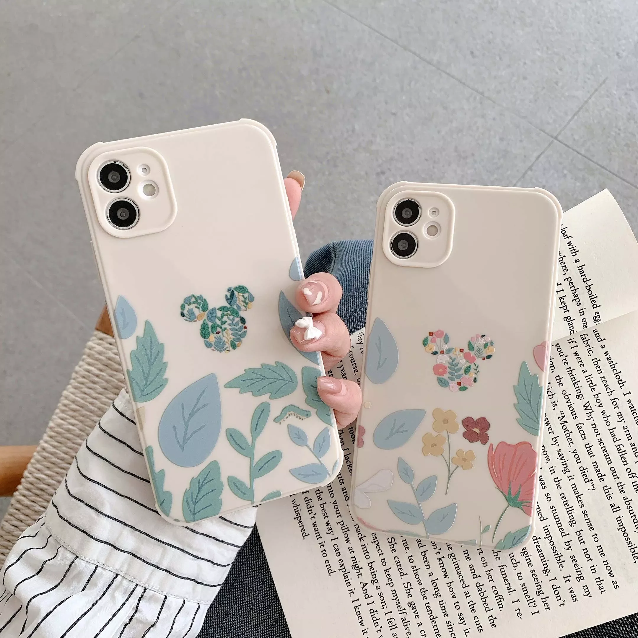 

Free Shipping Leaves Flower Phone Cases for iPhone 12 13 11 Pro Max 12 Mini Camera Protective Cover iPhone XR X XS Max 7 8 Plus