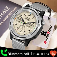 2022 new bluetooth call smart watch men ecgppg heart rate sport fitness watch ip67 waterproof smartwatch local music for xiaomi