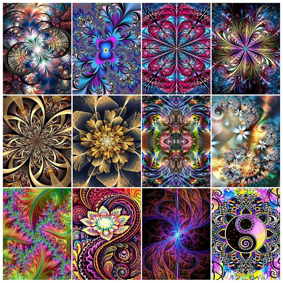 5d алмазная живопись Мандала полный комплект абстрактная Цветочная Алмазная