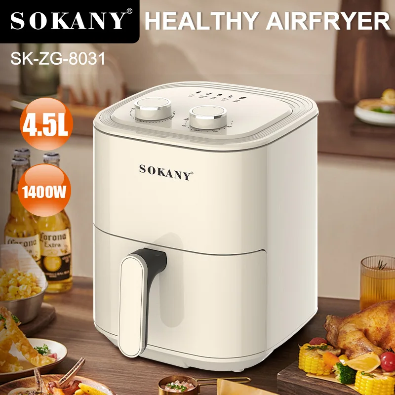 

4.5L 1400W Air Fryer Oil-free Health Fryer Cooker 220V-240V Household Multifunction Electric Deep Fryers for French Fries Pizza