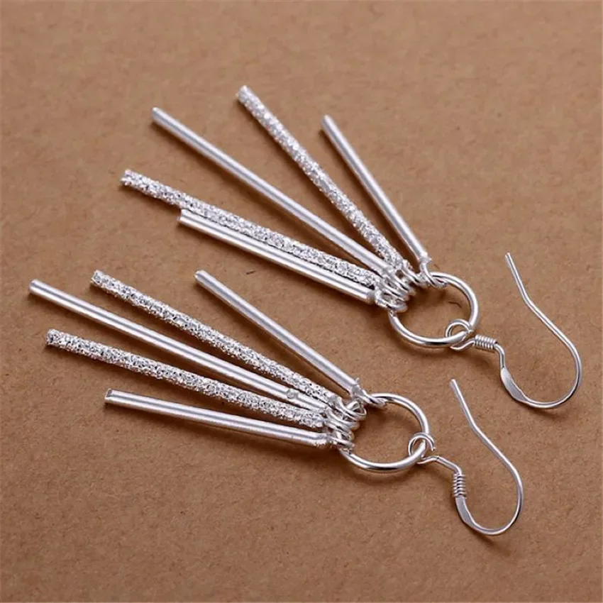 Серьги женские свадебные из серебра 925 пробы 4 пары