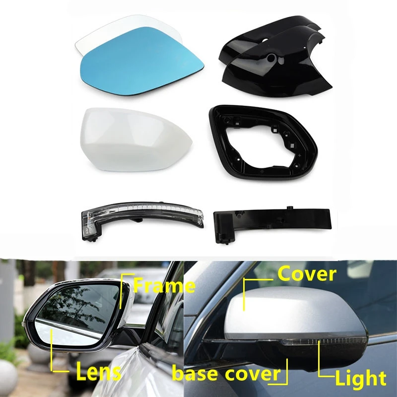 

For Great Wall Haval F7 F7X Rearview Mirror Cover /Frame Turn Signal Light Side mirror Lens With Heated