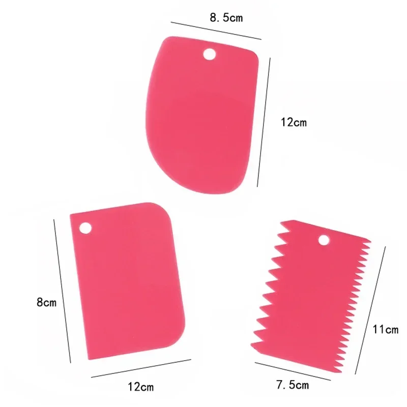 

Набор из 3 пластиковых скребков для теста Magic Whale