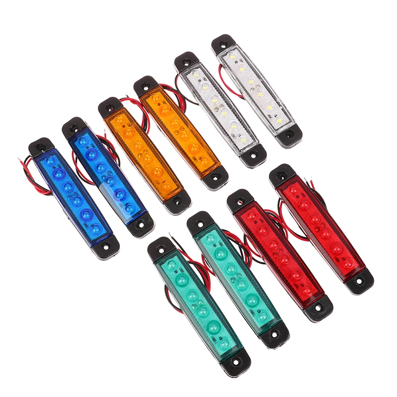 

2Pcs Side Lights Width Indicator DC12V Navigation Lights Marine Boat 6LED Lights Set Ship Signal Auto Indicator Lamps