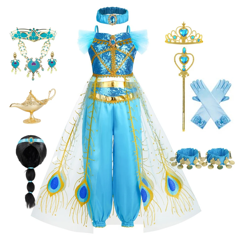 

Jasmine Costume for Girls Aladdin Princess Dress