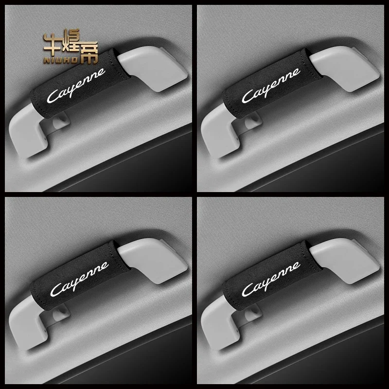 

Suede Car Roof Handle Protective Sleeve For-Cayenne GTS GT4 Turbo Interior Door Handle Protector Cover Pull Gloves Accessories