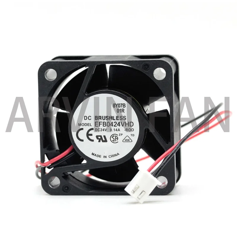 Оригинальный двухшариковый охлаждающий вентилятор EFB0424VHD DC 24 в 9000 А об/мин куб. М