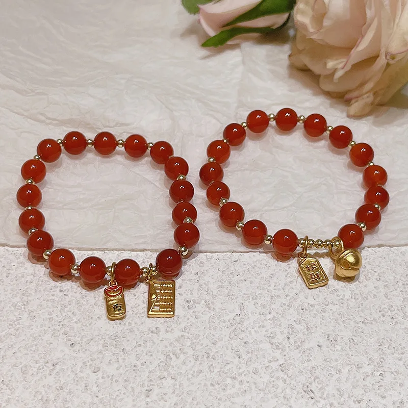 

Onyx Lucky Red Natural Stone Bracelet Buckle Lucky Bracelets