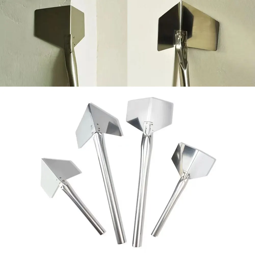 

1Pc Stainless Steel Garden Metal Handle 90 Degree Drywall Outdoor Internal Corner/External Corner Trowel