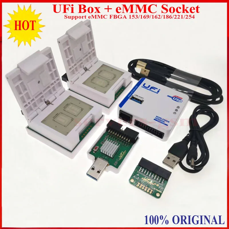 Новый оригинальный полный комплект UFi Box/UFI Dongle/eMMC розетка поддержка FBGA153/169/162/186