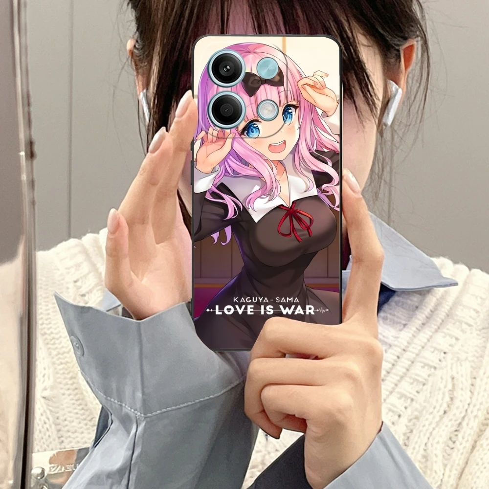 Чехол для мобильного телефона Kaguya Sama Chika Xiaomi Redmi Note 13 12 11 10 9 8 7 6 S A Pro Lite Plus 5G черный