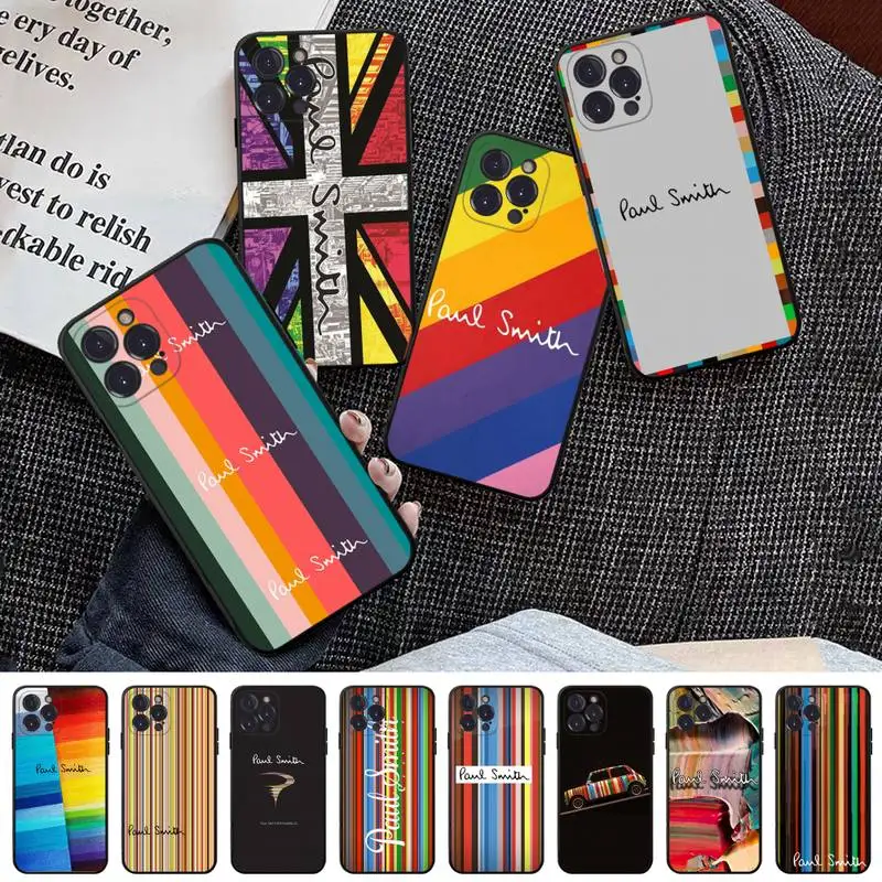 

S-Smith-fashion-P-Paul brand Phone Case for iphone 14 13 12 11 Pro Mini Xs Max 8 7 6 Plus X XR Se 2020 Soft Silicone Cover