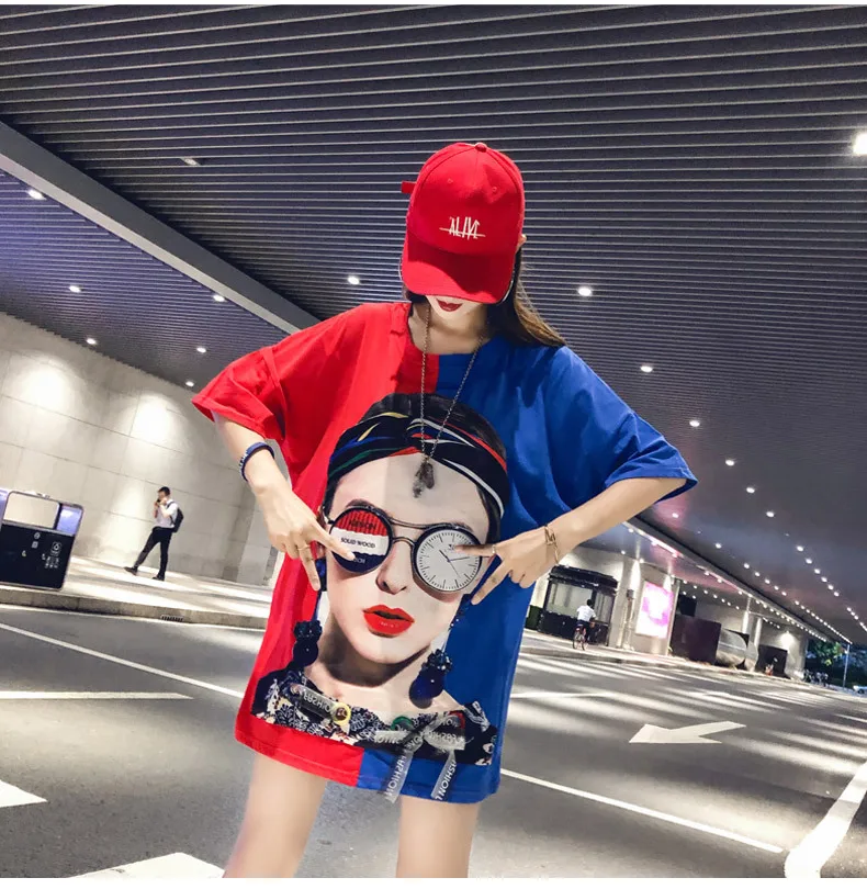 

Cotton short-sleeved T-shirt Women's Fashion Brand 2023 Summer European Y2k Fashion Top Women's Clothing Loose Top