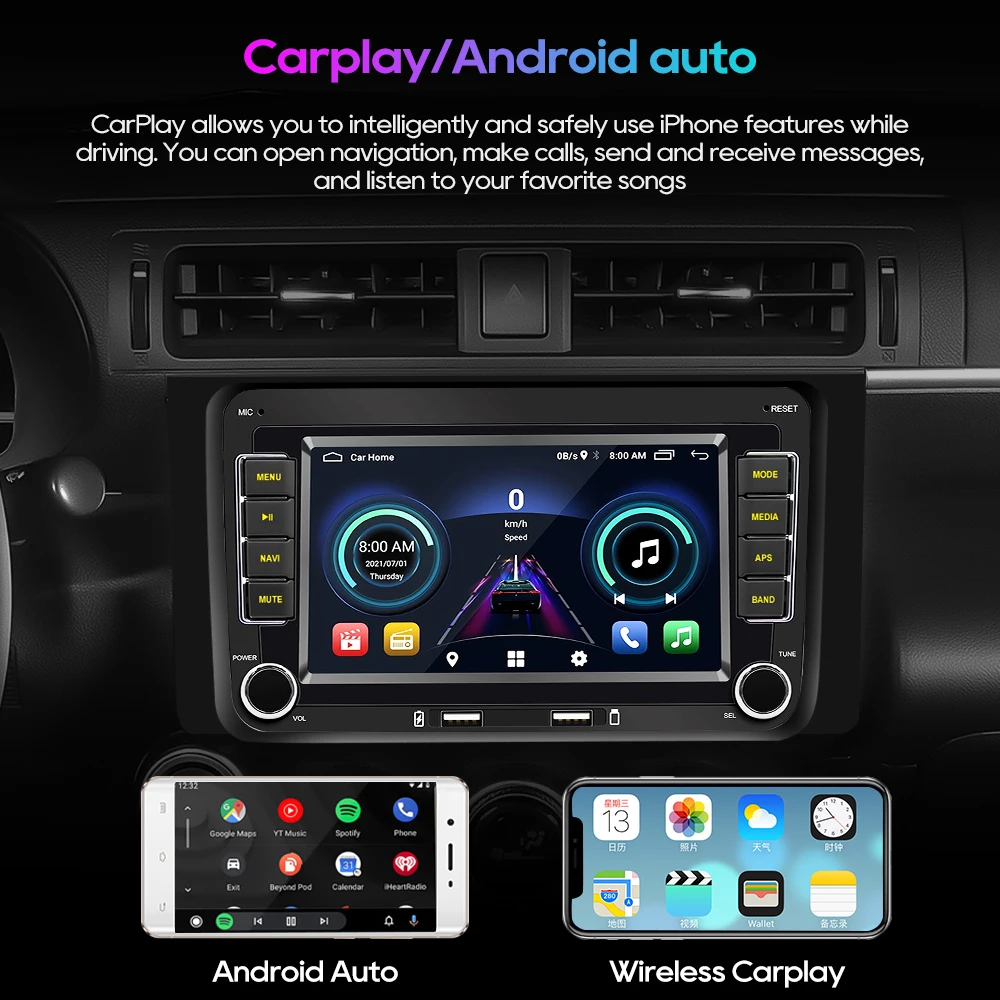 Фото Автомагнитола 2DIN DAB Android для VW Tiguan Touran Caddy Jetta Polo Passat Seat мультимедийный плеер стерео GPS навигация WiFi №2