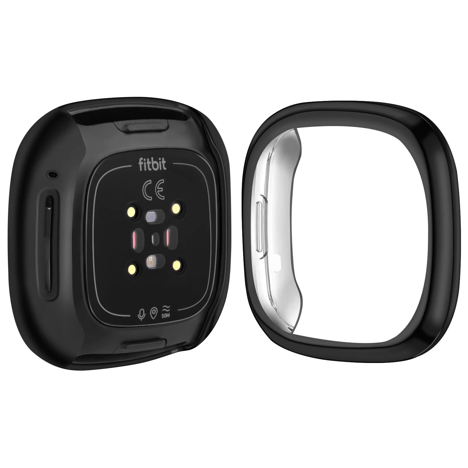 Cover For Fitbit Versa 3 Screen Protector Tpu Protective Case Watch Shell Cover For Versa 2 Sense Waterproof Anti Shock Bumper
