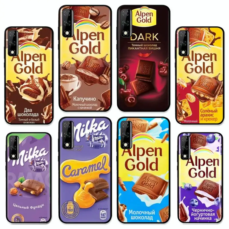 

Chocolate Phone Case for Huawei Y 6 9 7 5 8s prime 2019 2018 enjoy 7 plus