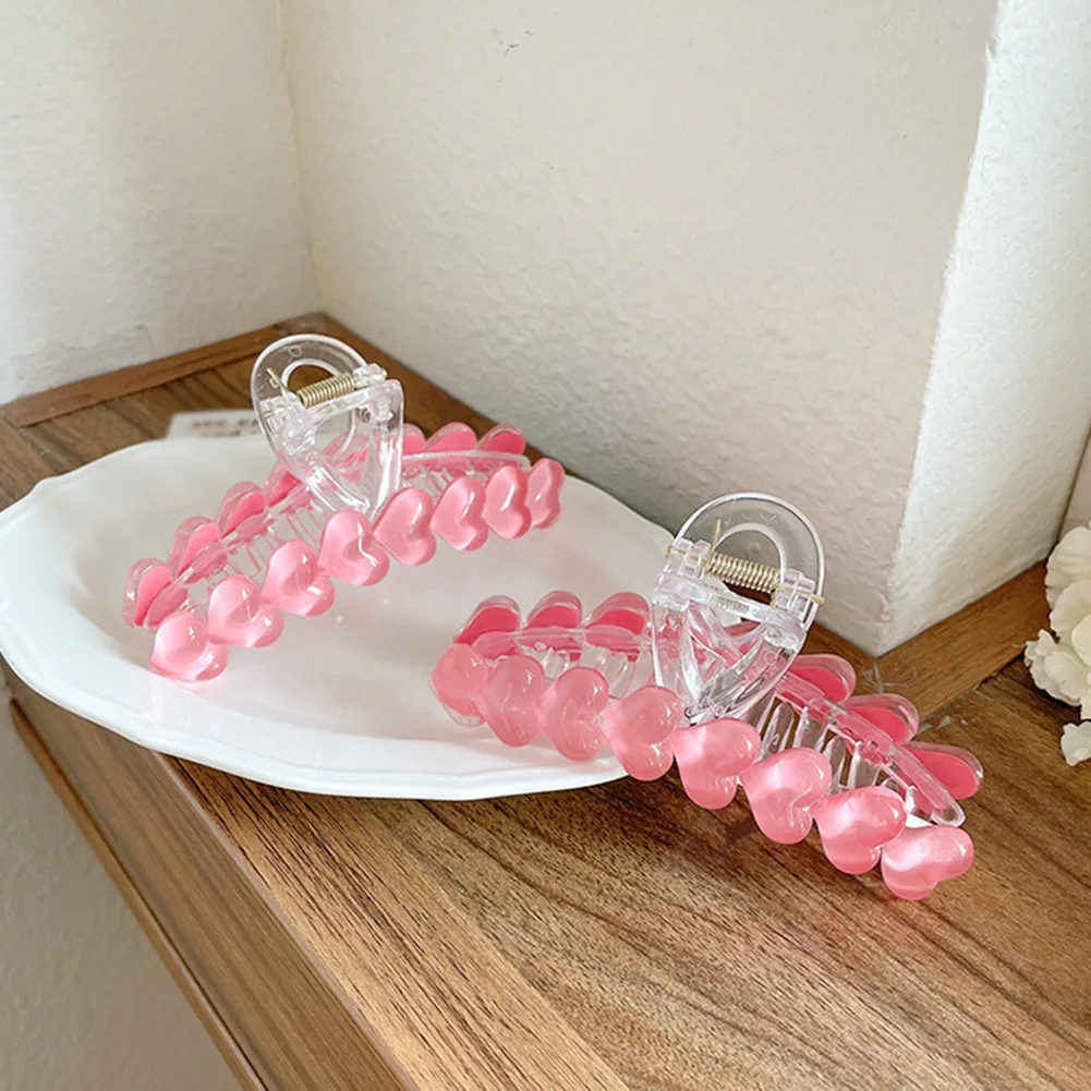 

2022 Love Tansparent Clip Clip Back Head Hairpin Female Summer Temperament Shark Clip for Women Girls Claw Clip Hair Accessorie