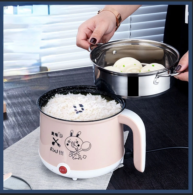 

Student single rice cooker multifunctional Cooking pots mini low power Pots for kitchen non-stick liner steamer pot