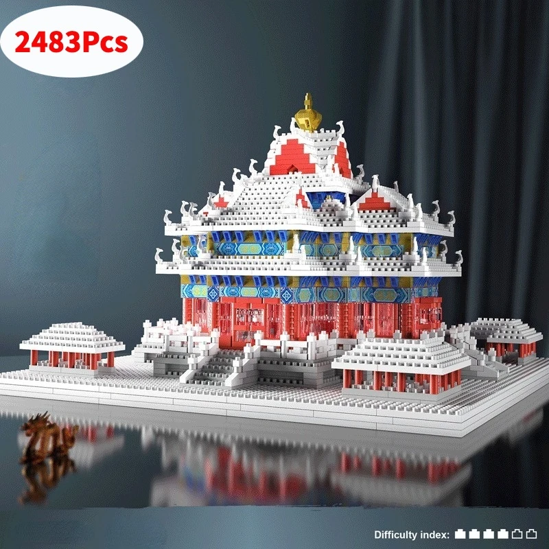 

Compatible with Lego Blocks Architecture Chinese Building Block Model Set Model Building Kits Chinoiserie Toy for Kid Adult Gift
