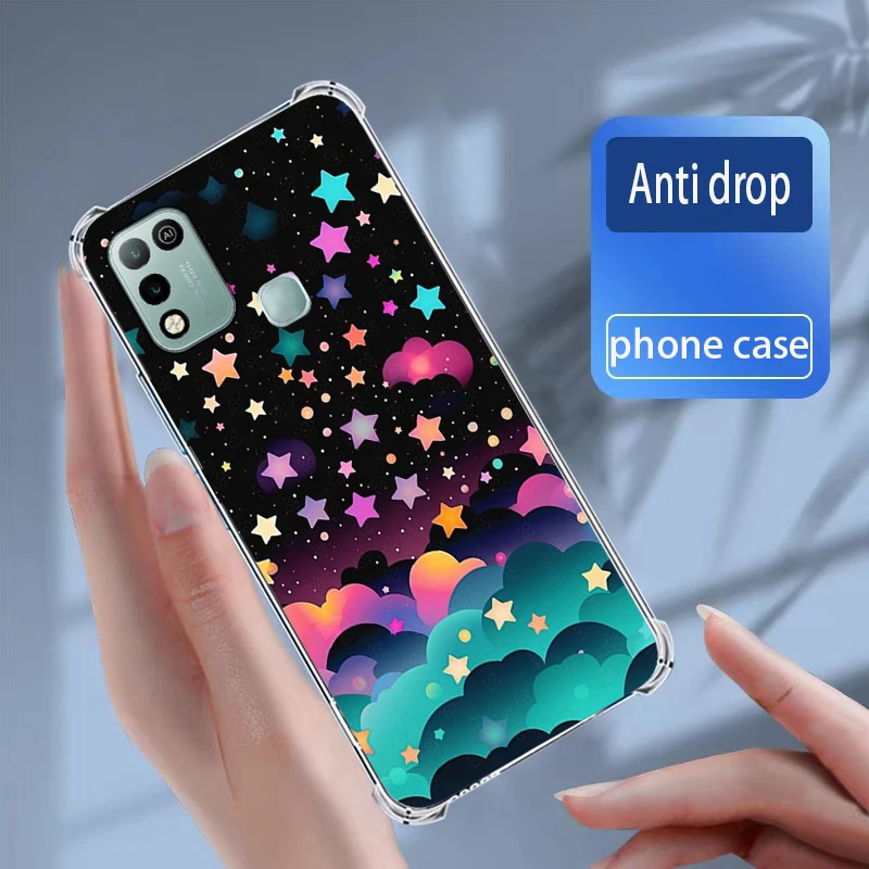 Чехлы infinix Hot 10 Play/Hot 11 Play/X688c/X688B мягкий силиконовый прозрачный чехол из ТПУ для