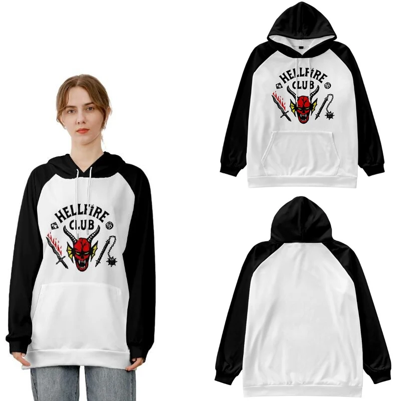 

Hellfireclub Stranger Things Season 4 Hellfire Club Hoodie Women Men Long Sleeve Pullover Hooded Sweatshirt Casual Tracksuit