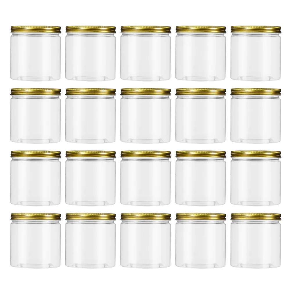 

20Pcs Plastic Jars Bulk Storage Containers Plastic Containers Sealed Bottles