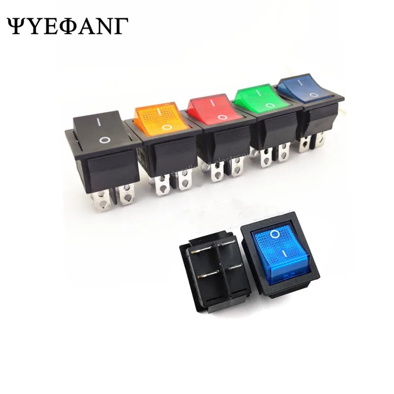 

1PCS KCD4 Rocker Switch ON-OFF 2 Position 4 Pins Electrical equipment With Light Power Switch Switch cap 16A 250VAC/ 20A 125V