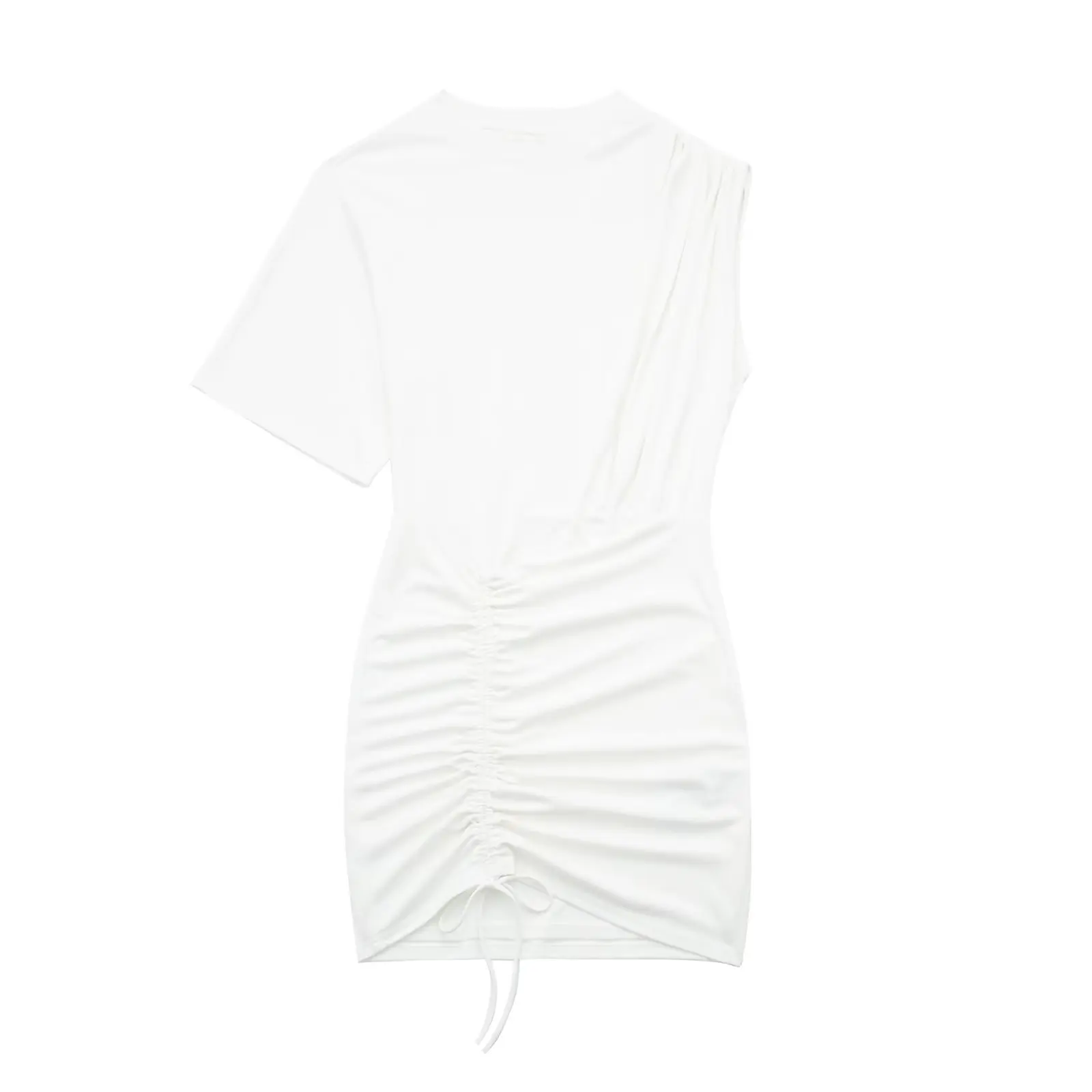 

Женское Асимметричное мини-платье с коротким рукавом, весна 2023