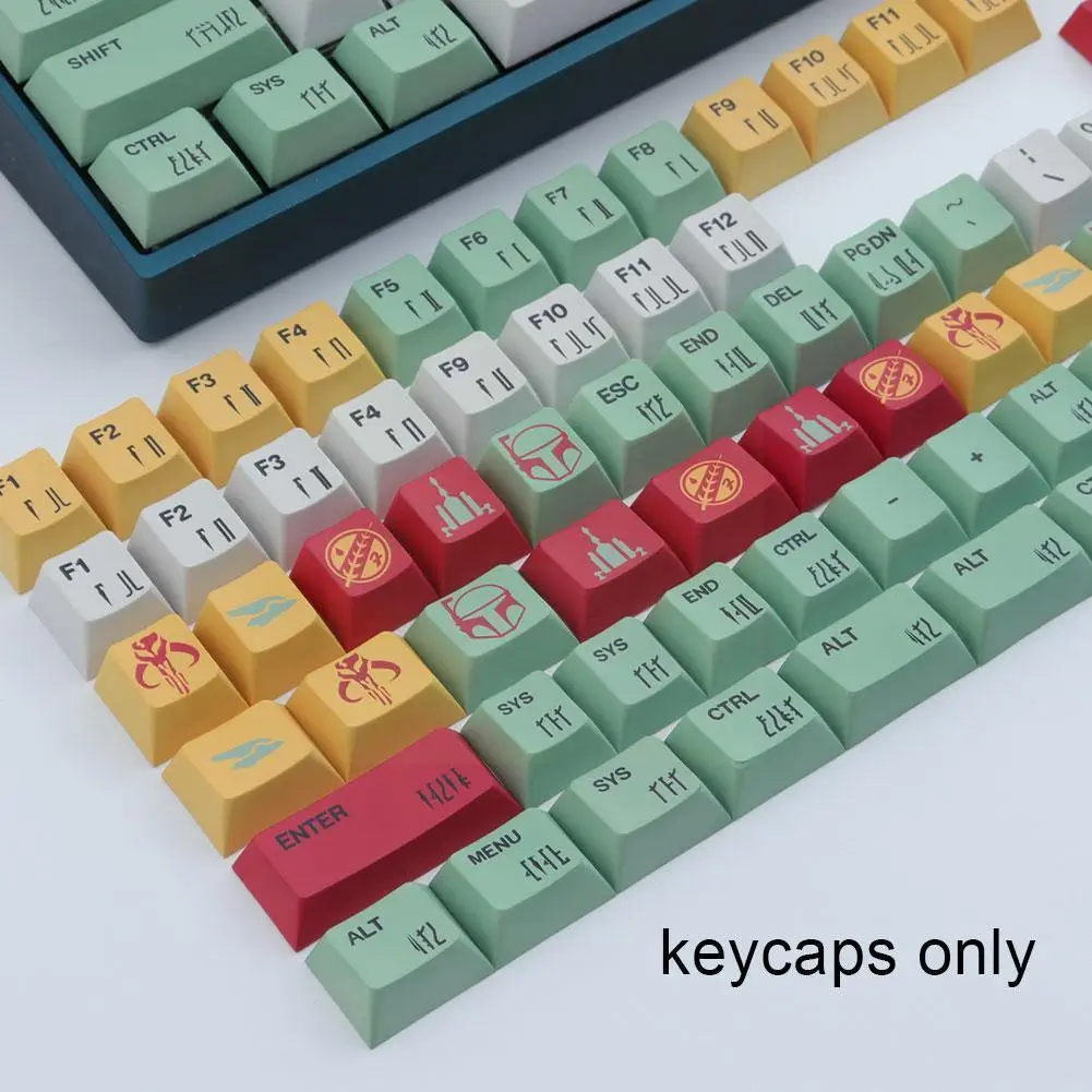 

168 Keys Gmk Boba Fett Pbt Keycaps Profile Dye-sub Personalized Gmk Keycaps For Mechanical Keyboard H0v0