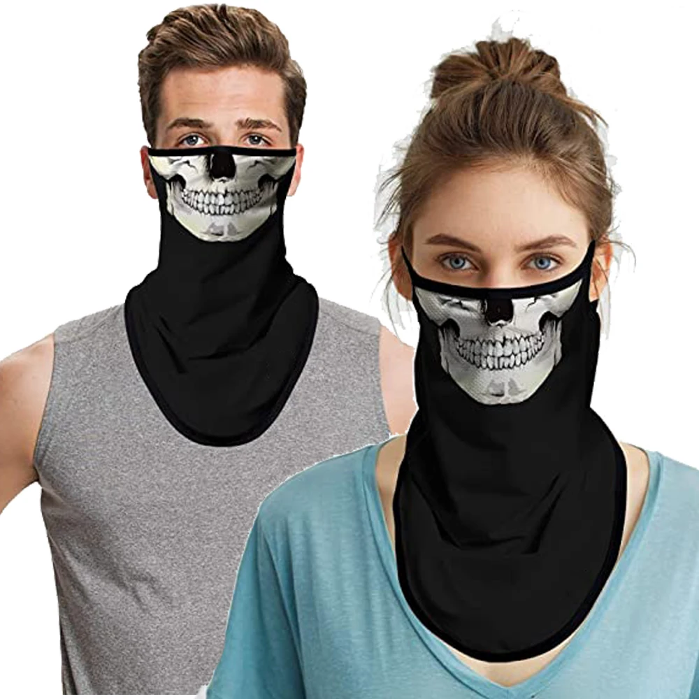 

Skull Sport Mask Earloop Tube Scarf Protective Neck Gaiter Buff Bandana Cycling Hiking Headband Motorcycle Face Shield Balaclava