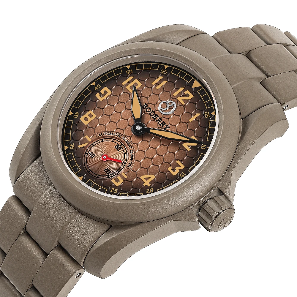 Фото Наручные часы BODERRY Field Watch VOYAGER S72 – титановые автоматические часы с 72-часовым запасом хода, водонепроницаемые до 100 м, для мужчин №5