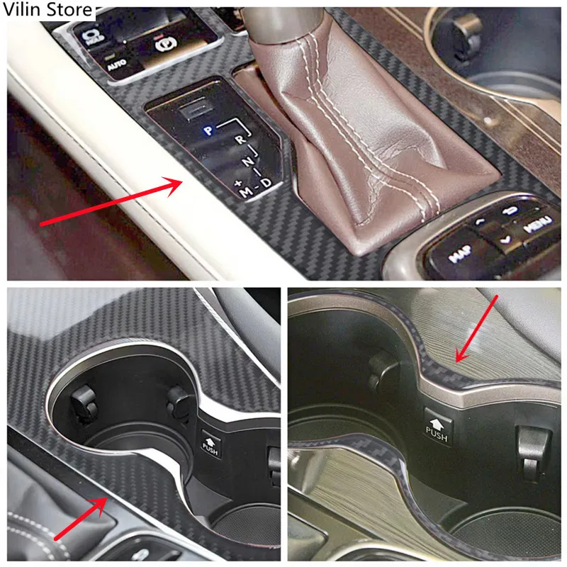 

Автомобильный держатель для стакана, декоративная панель переключения передач, отделочные полосы, наклейки из углеродного волокна для Lexus RX300 200, аксессуары для интерьера автомобиля