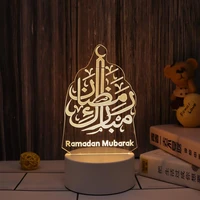 eid mubarak decorative lamp 3d led night light ramadan ornament home bedroom decoration muslim festival party decor supplies