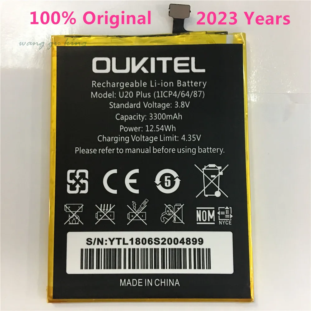 

Mobile phone battery OUKITEL U20 plus battery 3300mAh Original battery High capacit Mobile Accessories OUKITEL phone battery