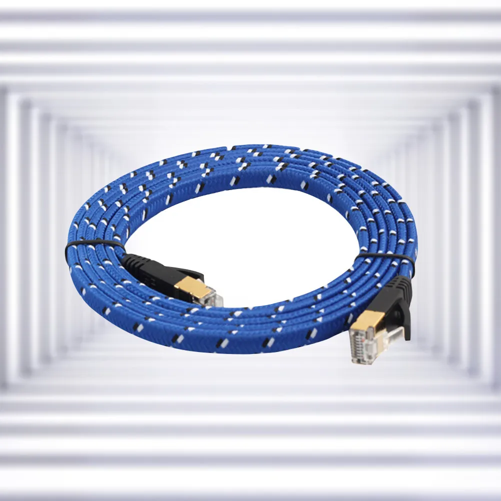Сетевой кабель Cat7 длиной 10 футов с позолоченными разъемами RJ45 для быстрой передачи данных, Ethernet-кабель для ПК, роутера, принтера, NAS, медиаплеера (art.: 3920d8a63ebfd) - 3920d8a63ebfd
