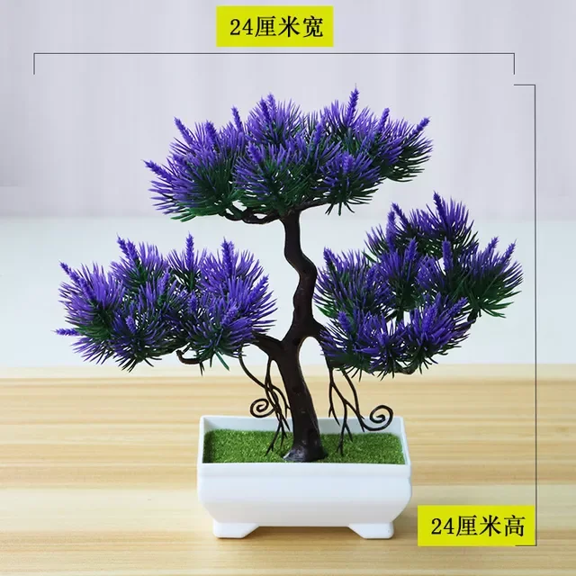 

Artificial Guest-Greeting Pine Tree Potted Bonsai Home Garden Balcony Decoration Fake Plants Bonsai Hotel Desktop Ornaments