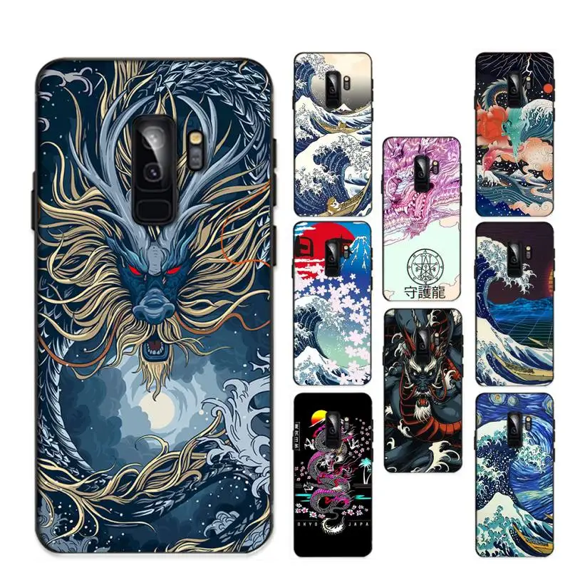 

Japanese Wave Anime Dragon Phone Case For Samsung Galaxy S 20lite S21 S21ULTRA s20 s20plus for S21plus 20UlTRA
