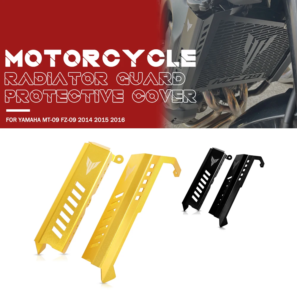 

MT09 FZ09 With Logo Radiator Guard Protector Grille Grill Cover For Yamaha MT-09 FZ-09 2014 2015 Motorcycle Accessories MT FZ 09