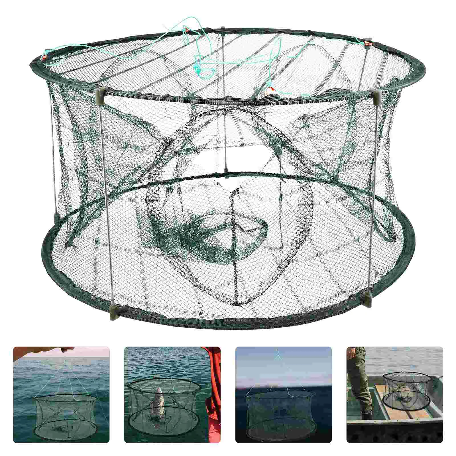 Minnow Crab Fishing Accessories Net Shrimp Drop Lobster Nets Crayfish Casting 5 Holes enlarge