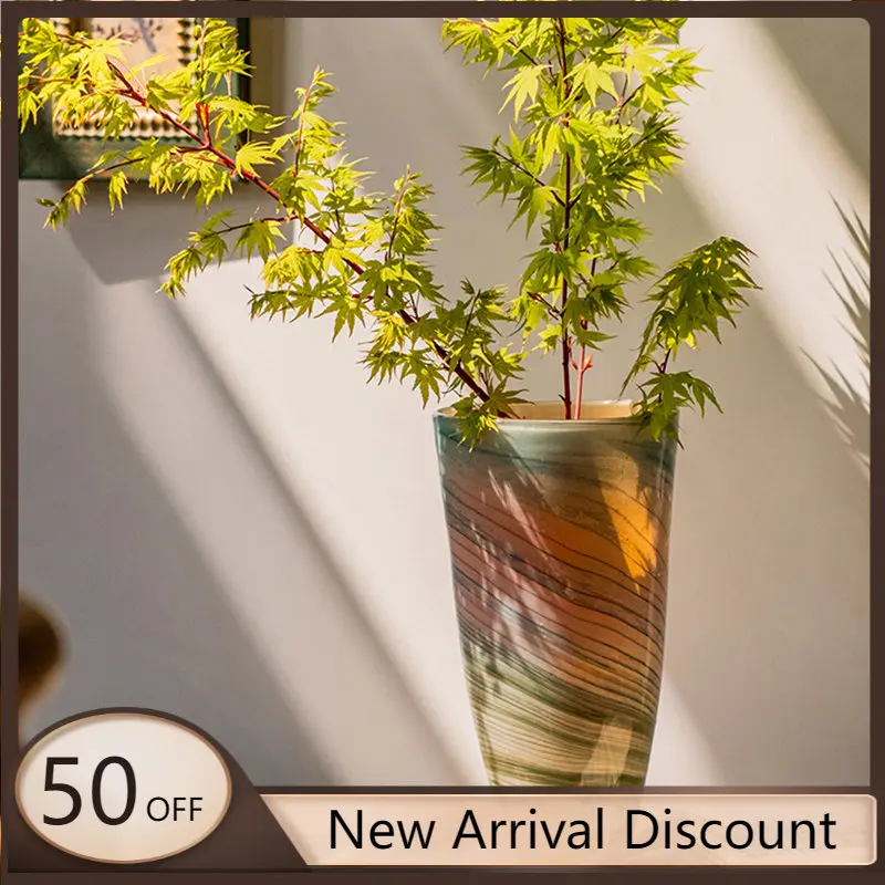 

Скандинавский дизайн ваза из натурального стекла Бесплатная доставка Очаровательная ваза уникальные эстетические декоративные вазы совр...