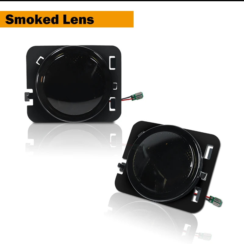 

Для 2007-2015 Jeep Wrangler JK, JK Unlimited дымчатые/прозрачные линзы Янтарные светодиодные передние боковые габаритные огни автомобиля Расклешенные лампы крыльев 12 В