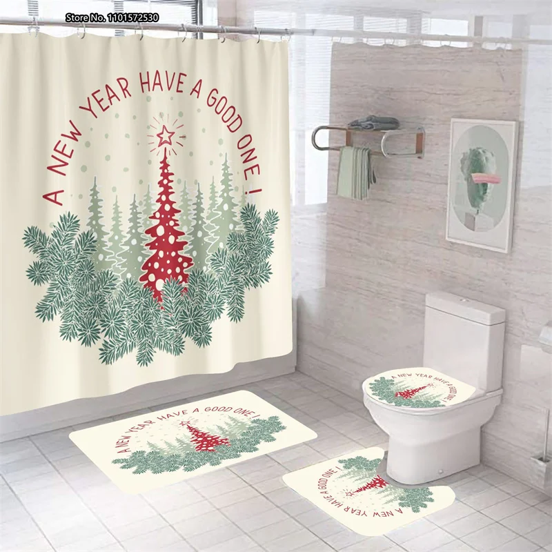 Мультяшная Рождественская елка Серия Hd цифровая печать полиэстер занавеска для