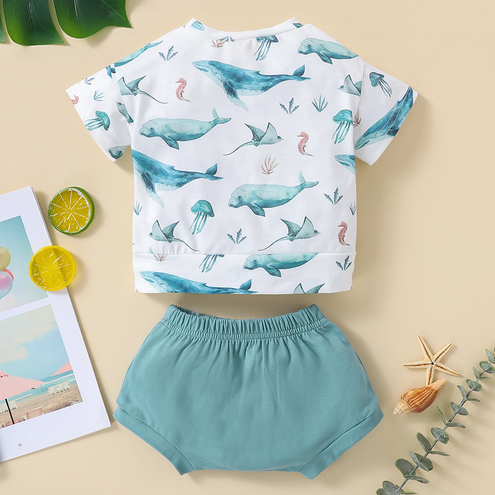 Летние комплекты одежды для маленьких мальчиков из 2 предметов белая футболка с