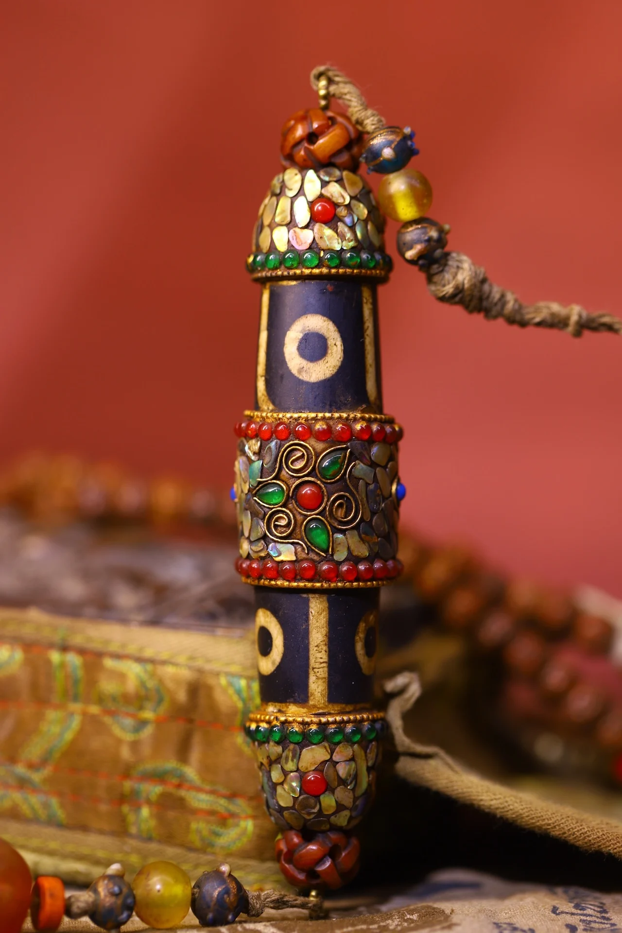 6 &quotКоллекция тибетского храма старый натуральный агат тибетское серебро