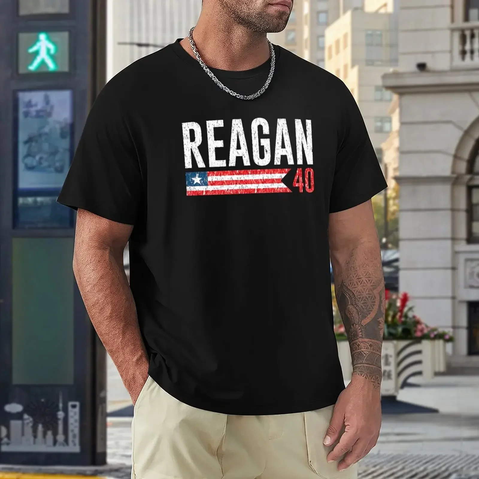 Футболка с изображением президента Рональда Рейгана футболка на заказ футболки
