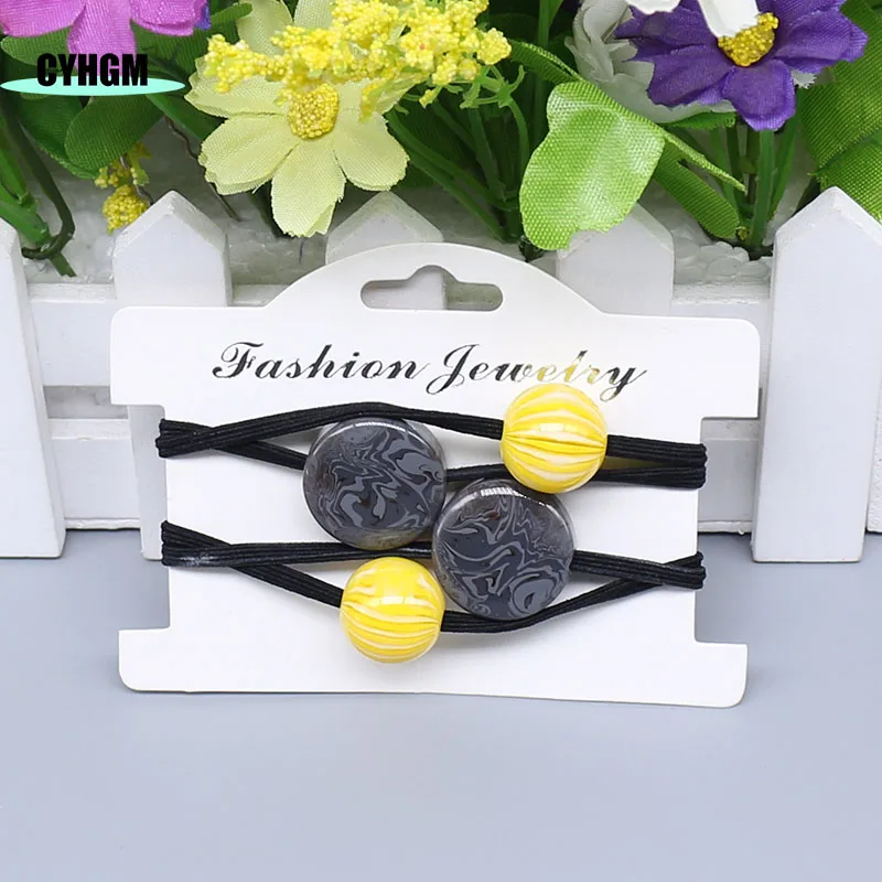 

New Fashion korean amber Hair rope Accessories for Women hair ties elastic hair bands scrunchie Girls Hair Band A02-4