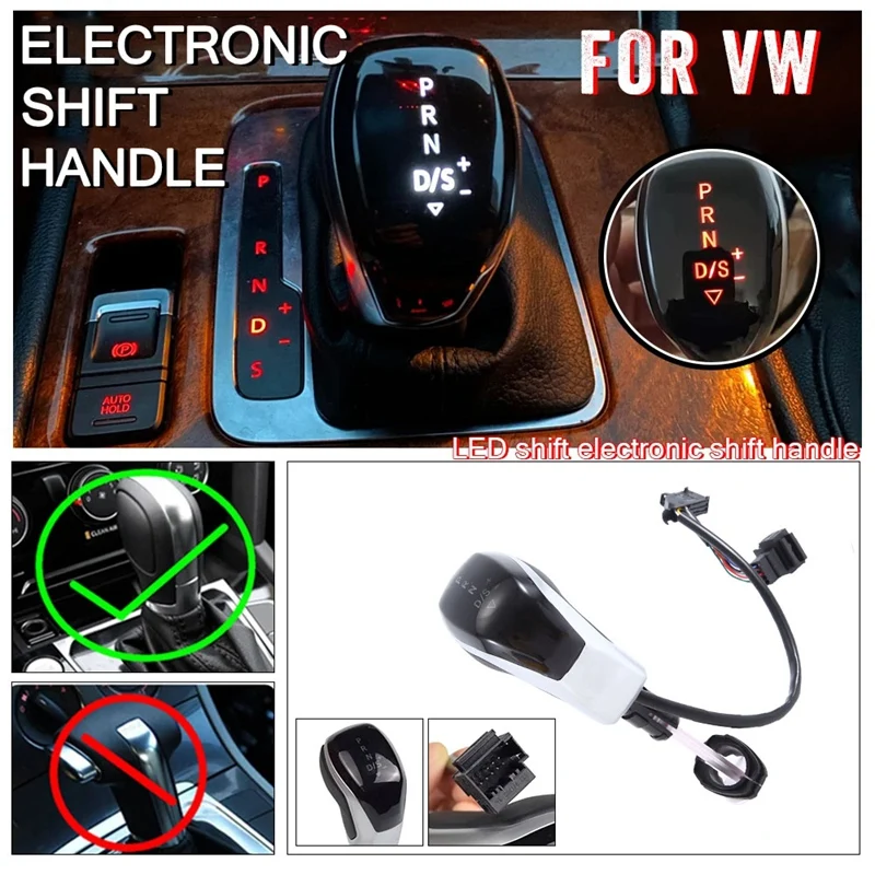 Белая светодиодная головка переключения передач для Volkswagen CC Jetta Golf MK6 MK7 Tiguan Passat