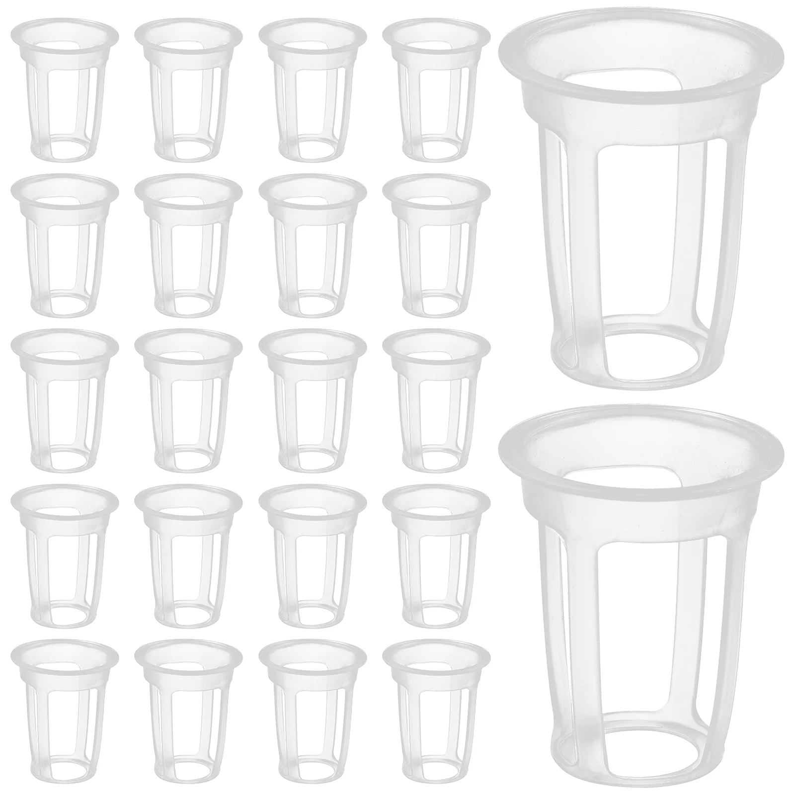 

100pcs Hydroponic Net Pots Baskets for Hydroponics Slotted Net Cups Reusable Plastic Net Pots